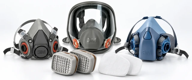 3M Halbmasken der Serien 6000 und 7500, Vollmaske der Serie 6000 sowie Gas- und Partikelfilter