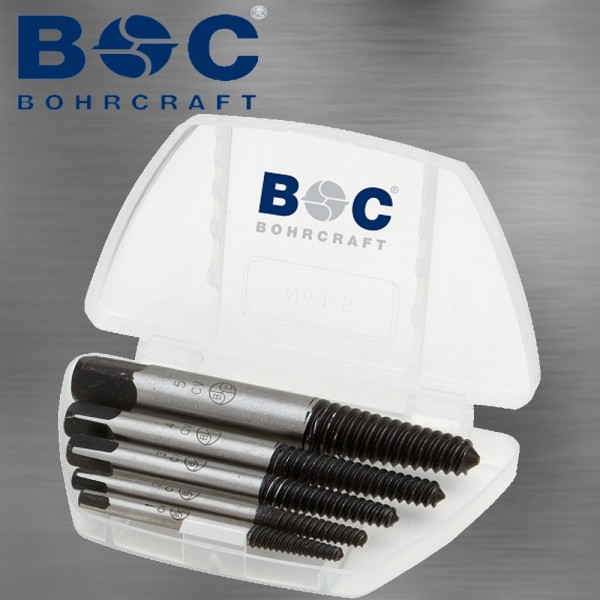 Bohrcraft Schraubenausdrehersatz CV in Plastikkassette – 6-teilig, Größe 1-6 SE6