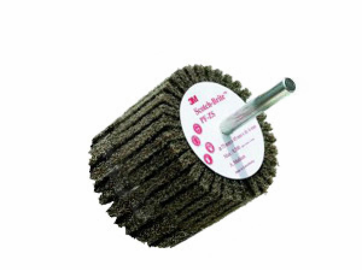 3M Scotch-Brite PF-ZS Lamellenbürste A Medium, 75 × 45 mm, Schaft 6 mm