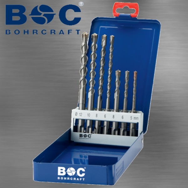 Bohrcraft QX-4 Hammerbohrer SDS-plus-Set, 7-teilig, Industriekassette