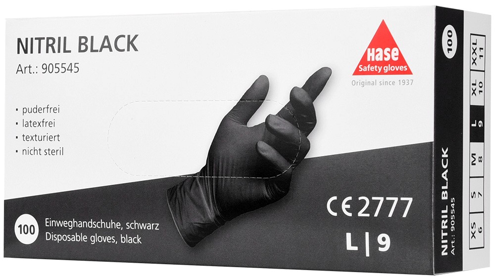 Hase Nitril Black – Herstellerabbildung der Produktserie; Größe und Ausführung siehe gewählten Artikel