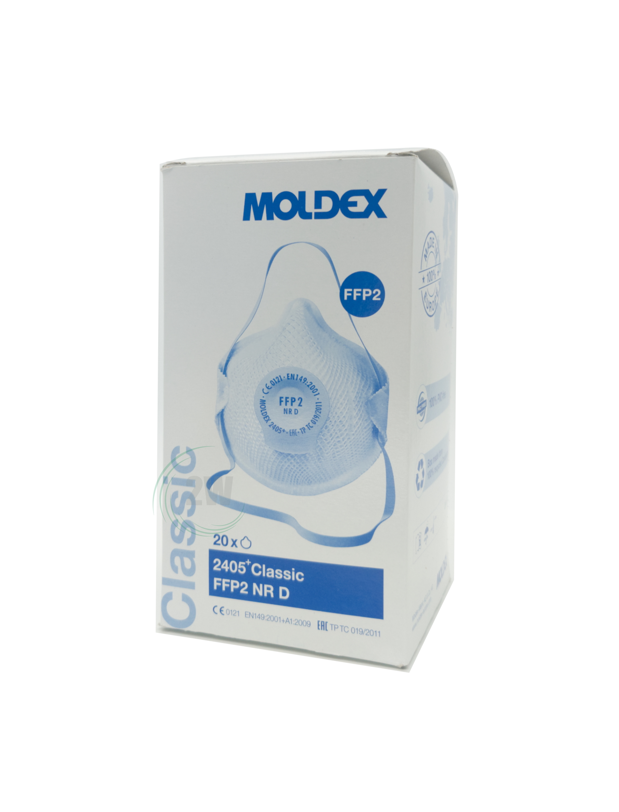 Moldex 2405 Classic Atemschutzmaske mit Klimaventil FFP2  NR D (20 Stück)