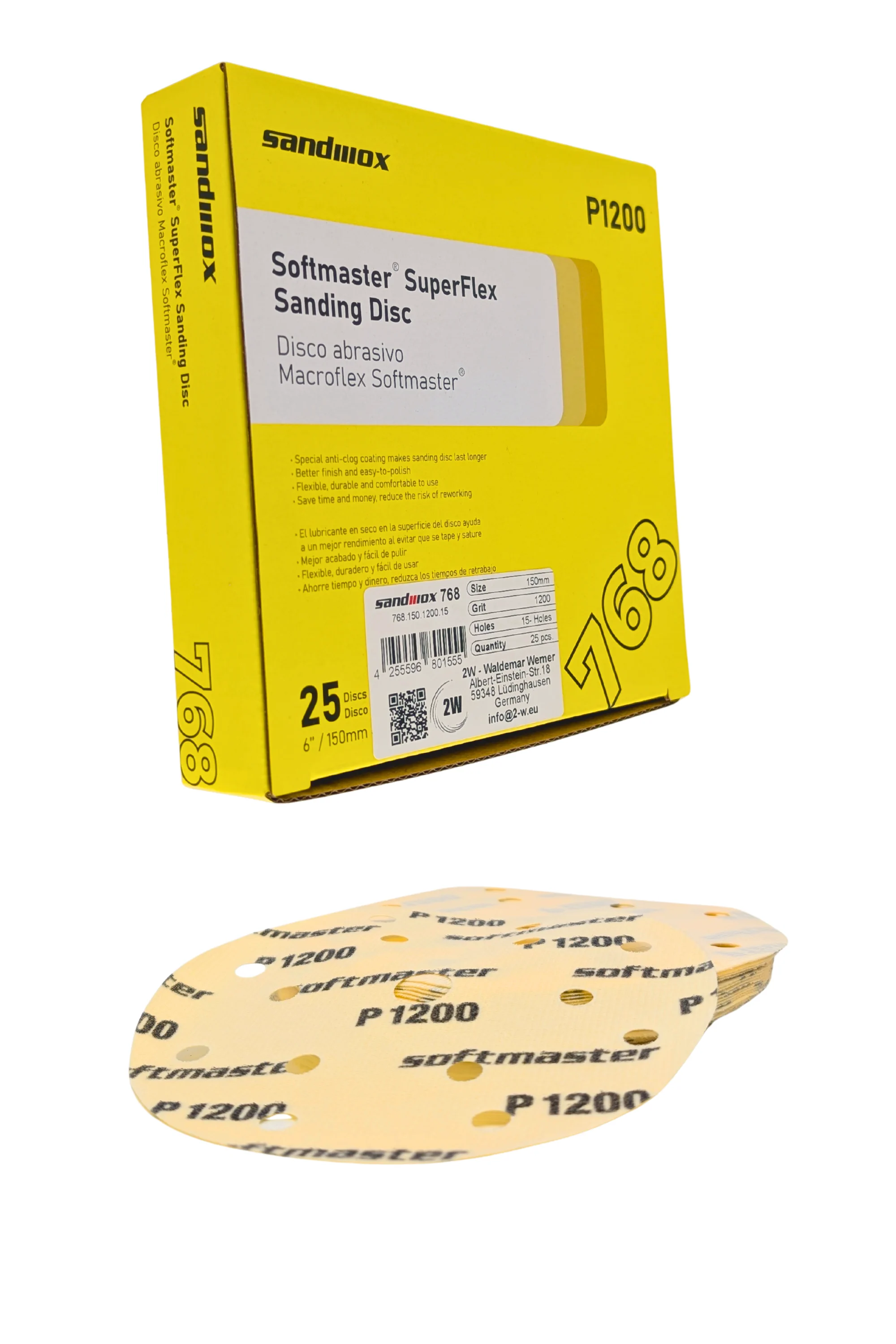 Sandwox 285 Schleifmatte SUPERFEIN P400 – 10 Stück – Flexibel & Zweiseitig