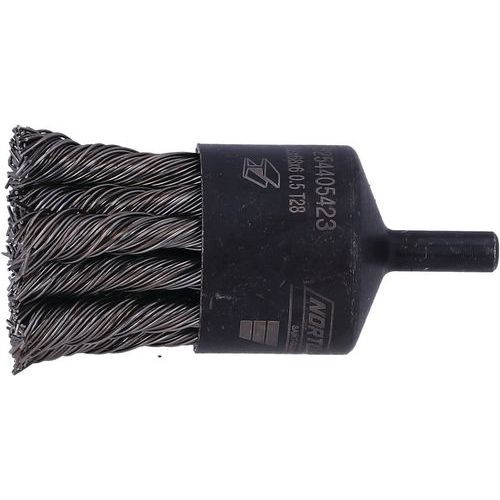 Norton gezopfte Stahldraht-Pinselbürste, 28 × 68 mm, Schaft 6 mm