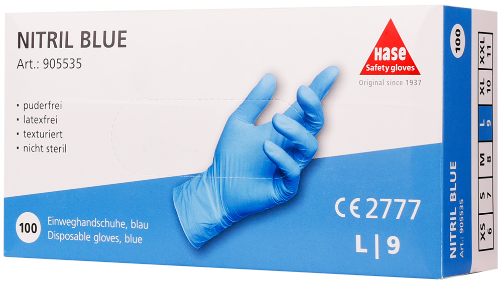 Hase Nitril Blue – Herstellerabbildung der Produktserie; Größe und Ausführung siehe gewählten Artikel