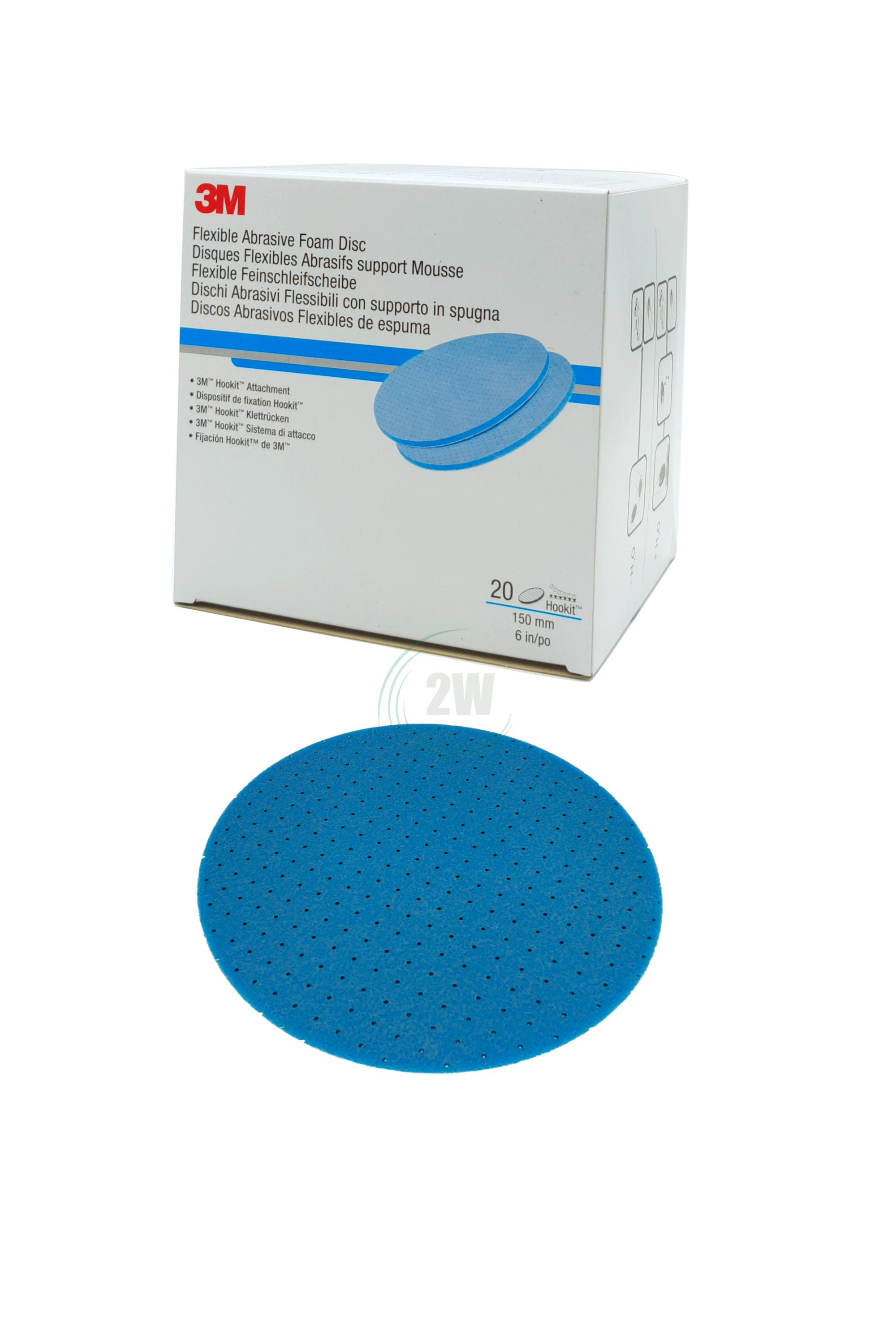 3M 33538 Hookit Flexible Feinschleifscheibe d150 mm Korn 400 – Original-Produktabbildung