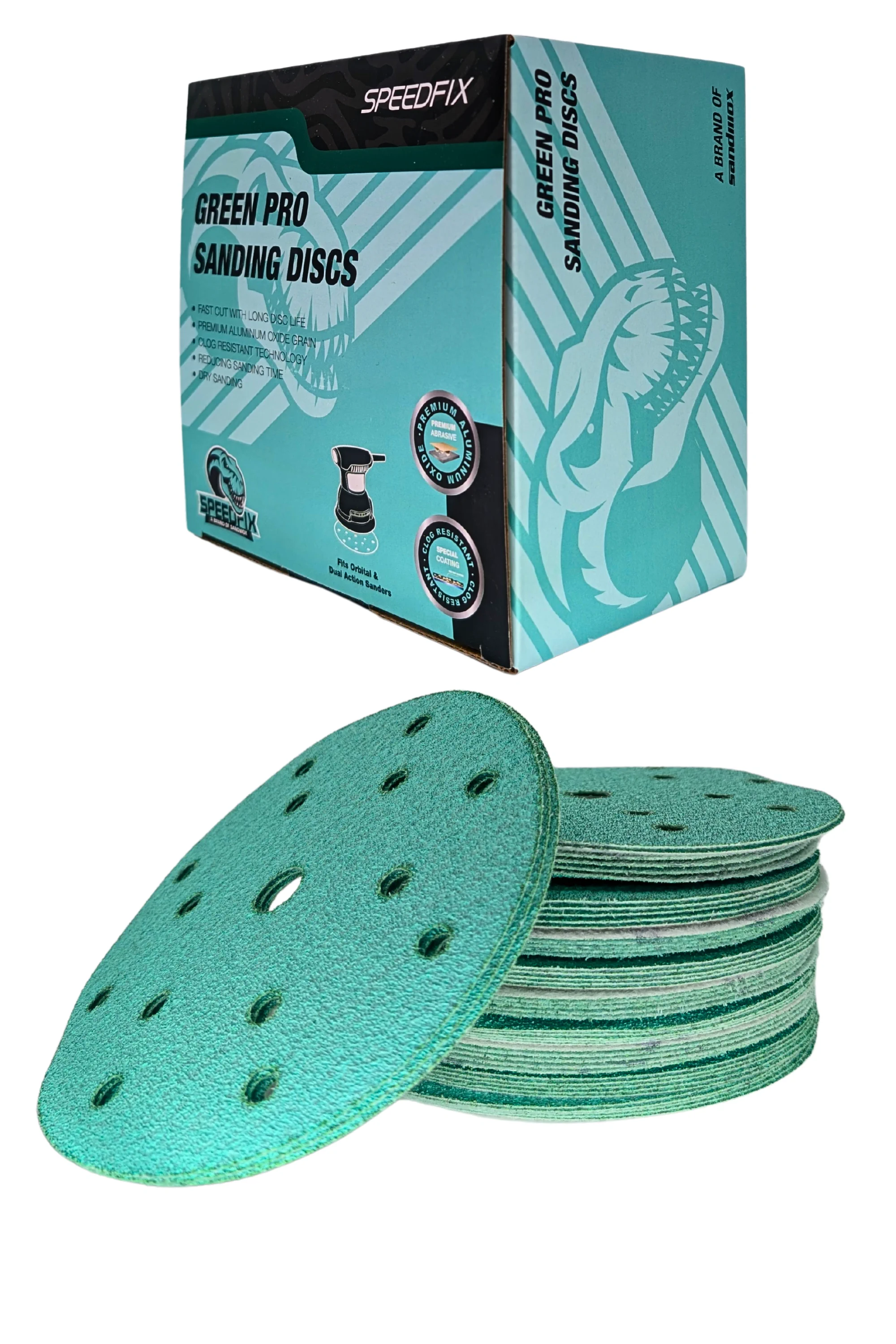 Sandwox 136 Green Disc Schleifschieb d150mm Korn 40 15-Loch