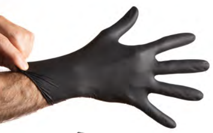 Pelatec P3 - BLACK ULTRA - Nitril Einweghandschuhe – Detailansicht; Herstellerbild der Artikelserie