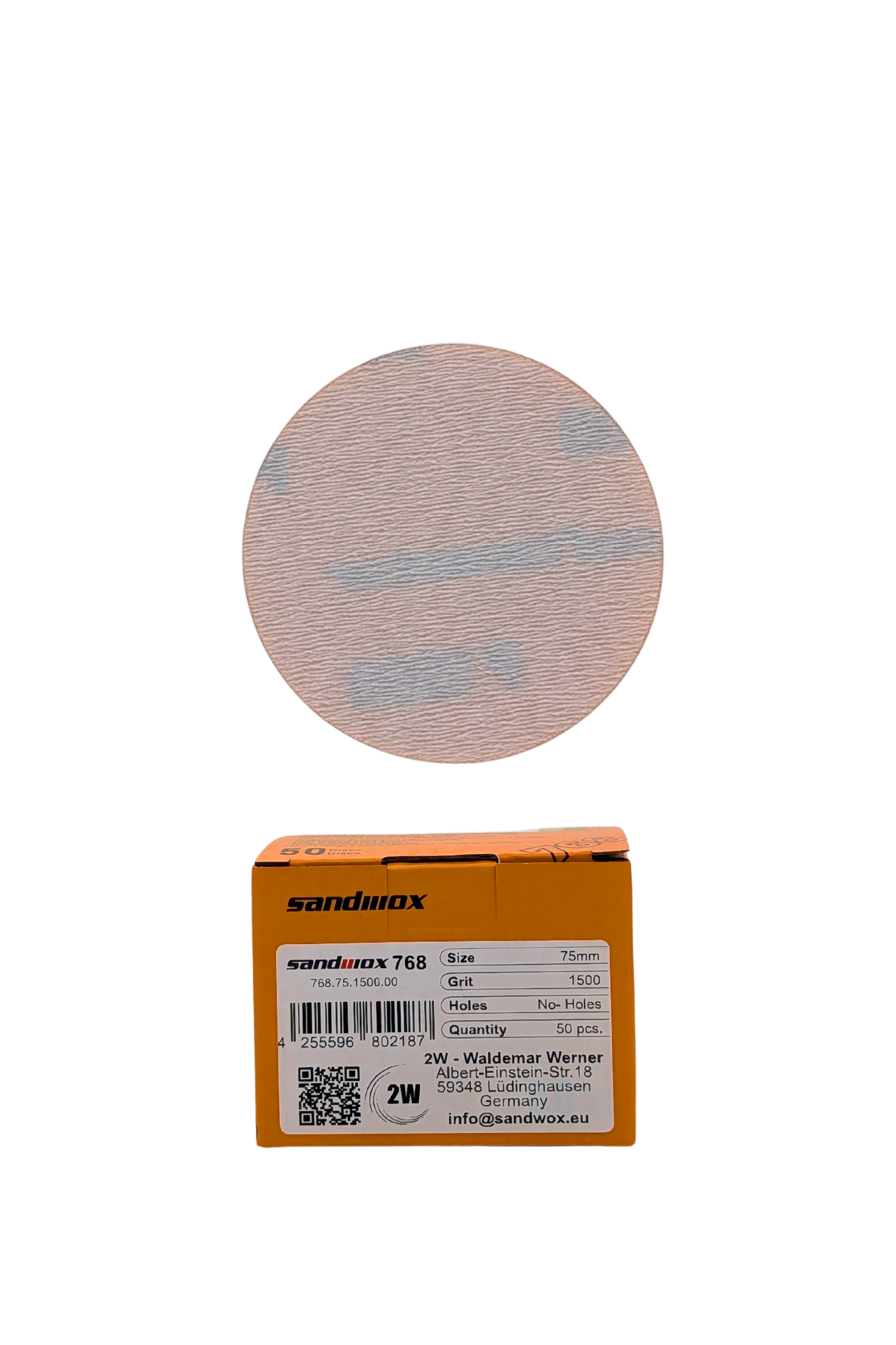 Sandwox 768 Superfine Schleifscheiben d 75mm K1500 | 50 Stk.