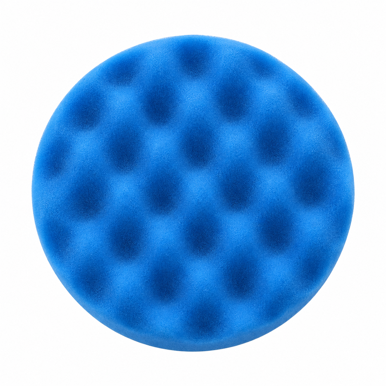 2W Polierschwamm blau, mittel, gewaffelt, 150 mm