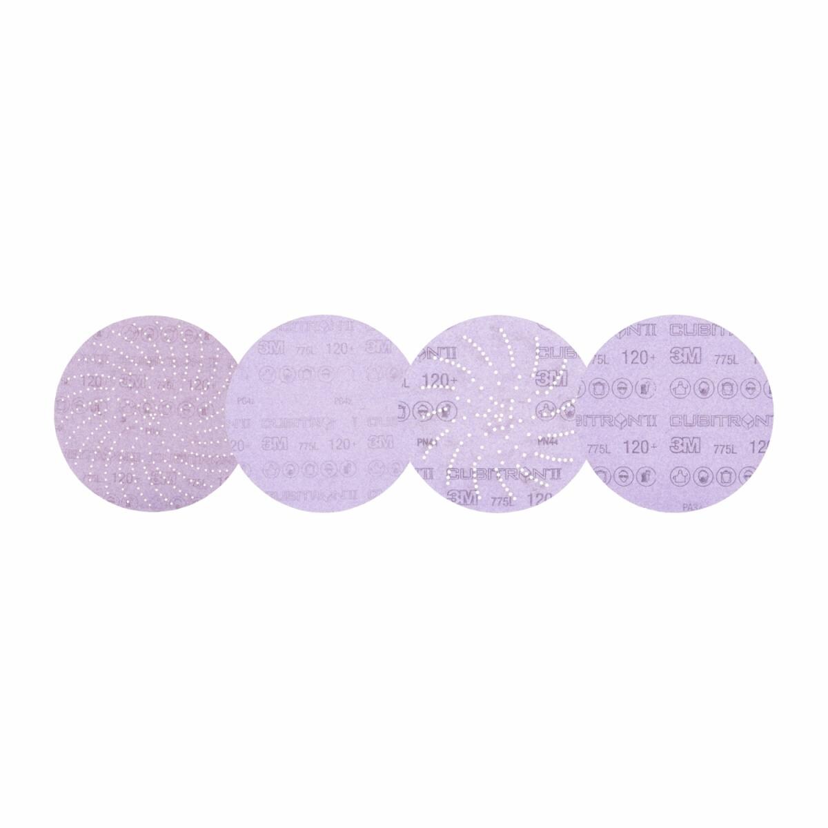 3M Cubitron II 775L Hookit Filmscheibe Ø 150 mm, 320+, Multiloch