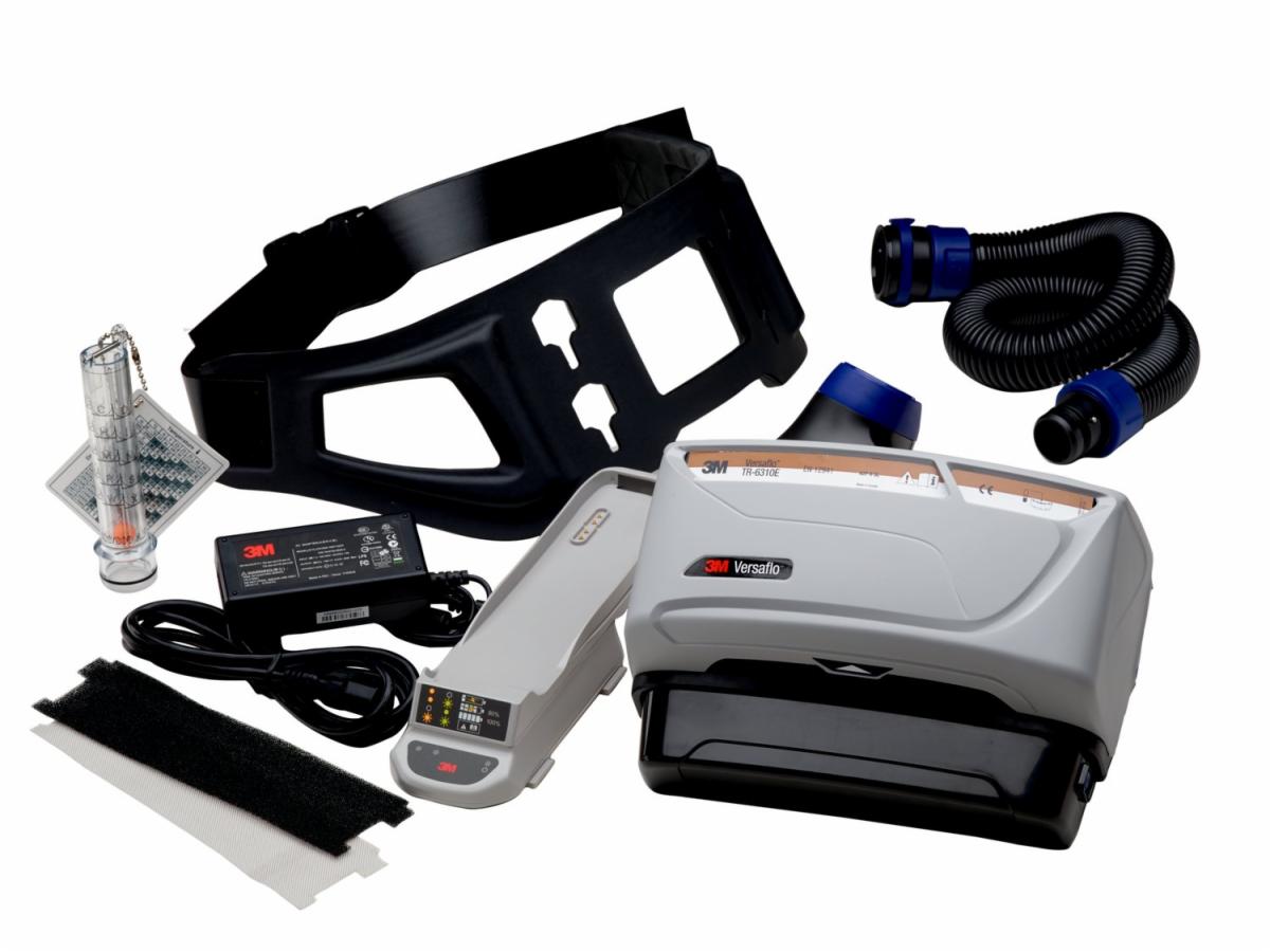 3M Versaflo TR-619E Starterkit mit Gebläse, Schlauch, Akku, Ladegerät und Gürtel