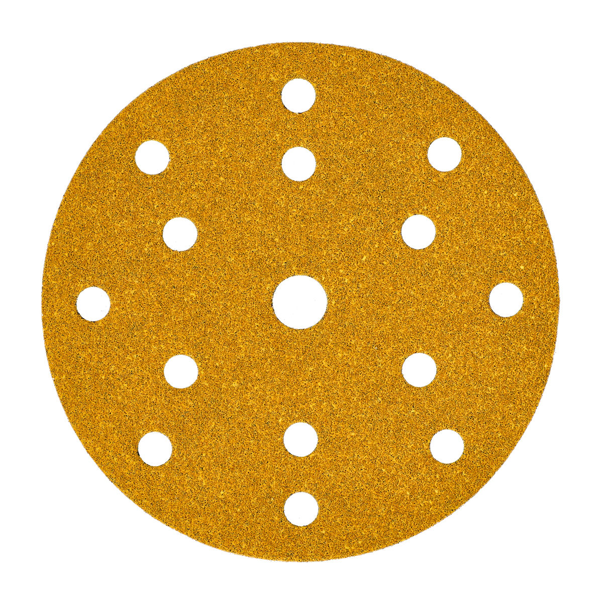 Mirka Gold Schleifscheibe 150 mm mit 15-Loch-Absaugung, Schleifseite