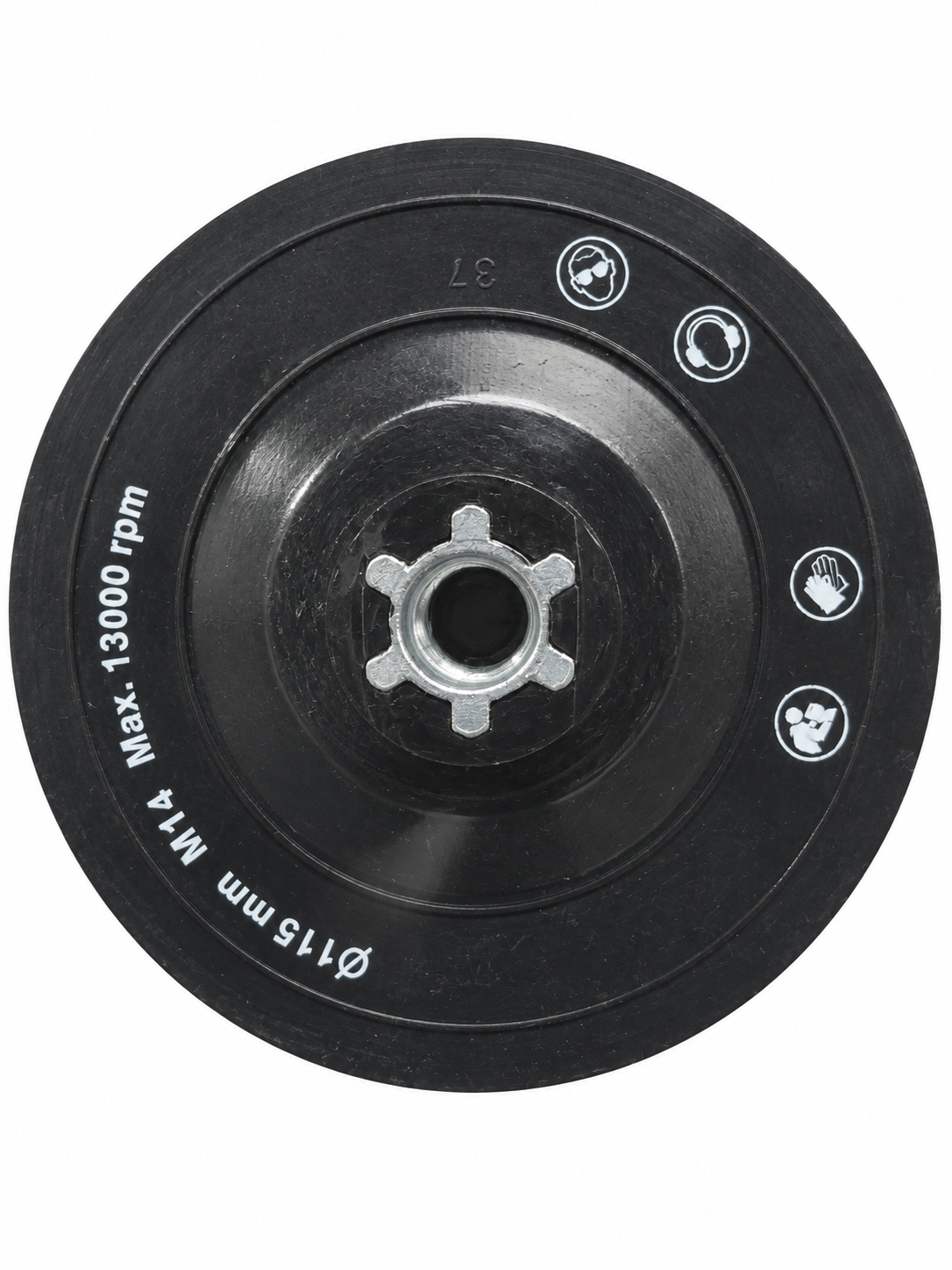 2W Schleifteller, Ø 115 mm laminiert mit 3 mm Zwischenschicht