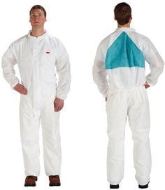 3M 4520 Schutzanzug Typ 5/6  Cat.III weiß/grün ohne Haube – Original-Produktabbildung