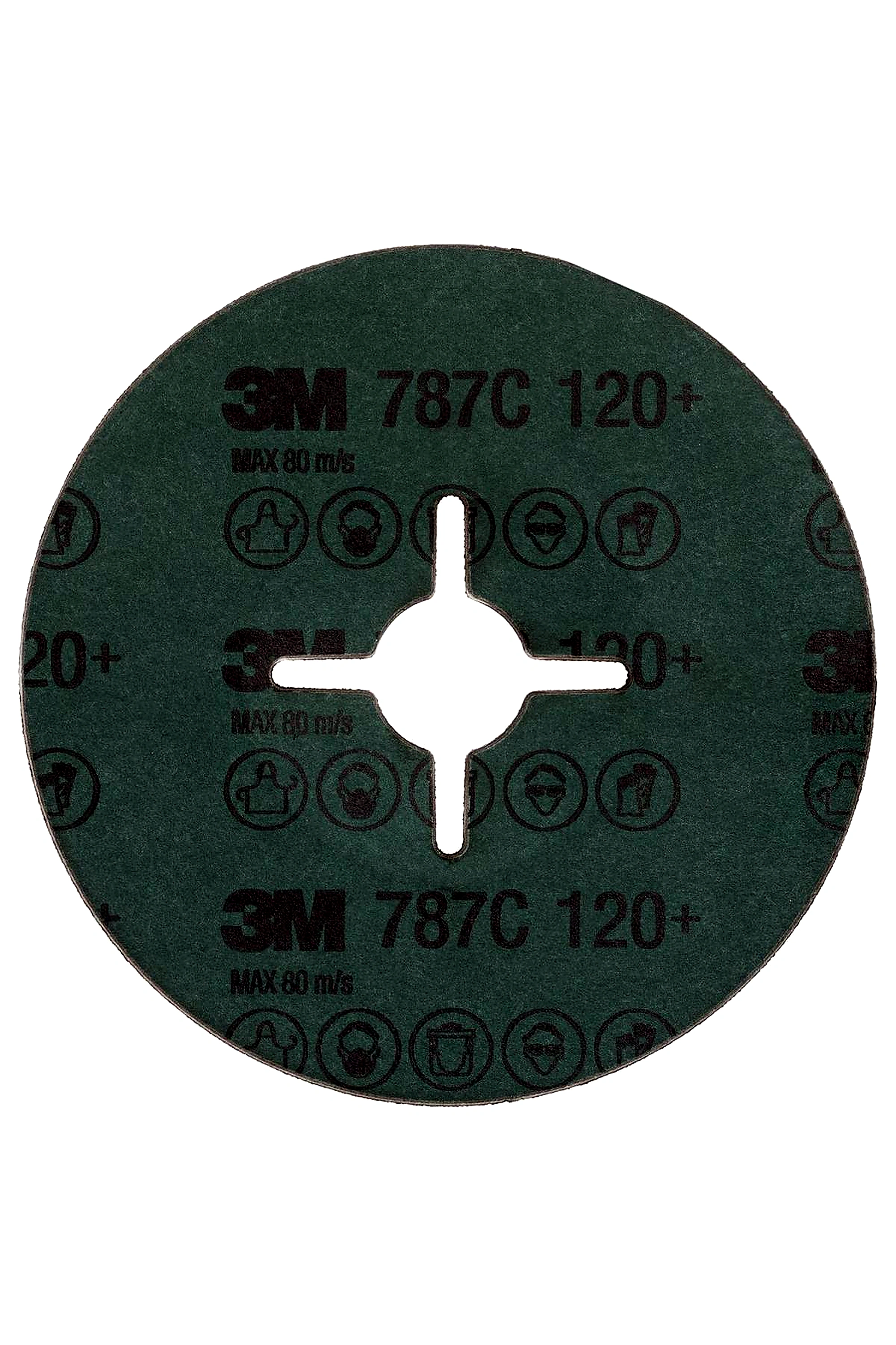 3M™ Fiberscheibe 787C – 125 mm, Körnung 120+, mit Schlitzen, 25 Stück