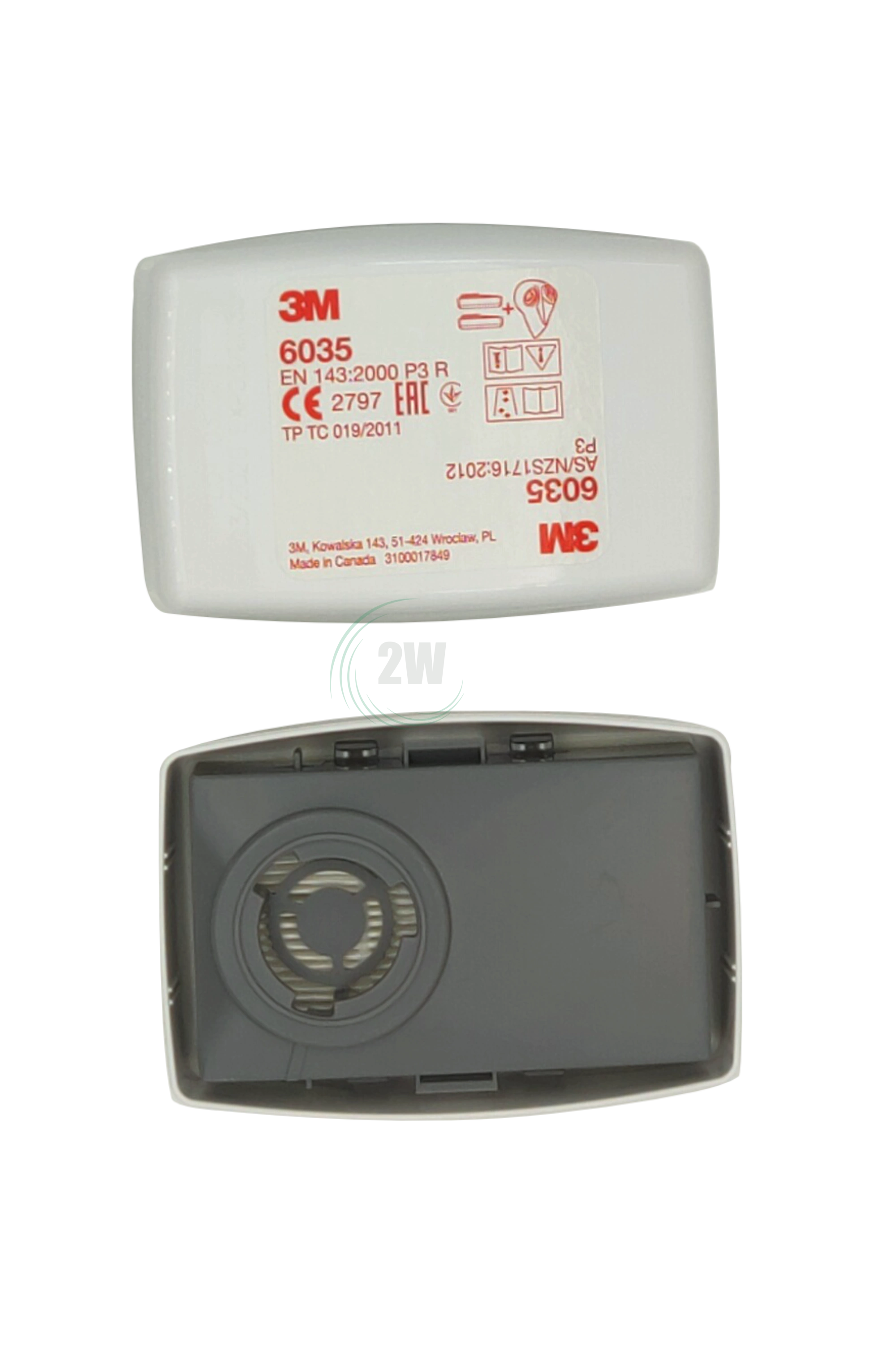 3M 6035 Partikelfilter P3 R gegen feste und flüssige Partikel (2 Stück) 3M 6035 Partikelfilter P3 R gegen feste und flüssige Partikel (2 Stück)