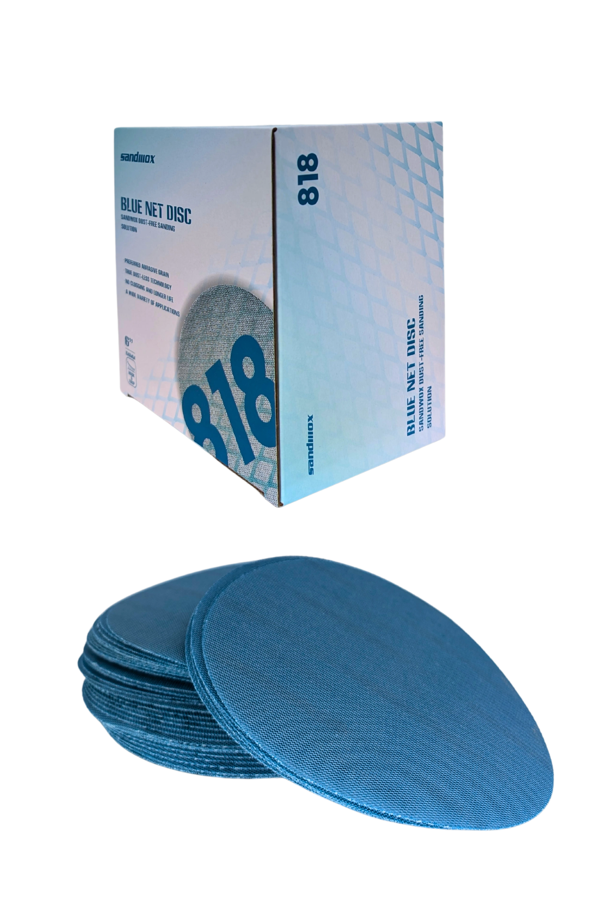 Sandwox 818 Blue net 150mm Schleifgitter Korn 120 (50 Stück)