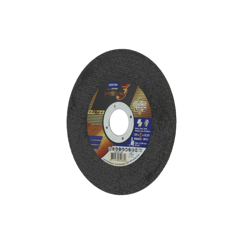 Norton Quantum3 Trennscheibe 125 × 1 × 22,23 mm, T41 NQ60ZZ