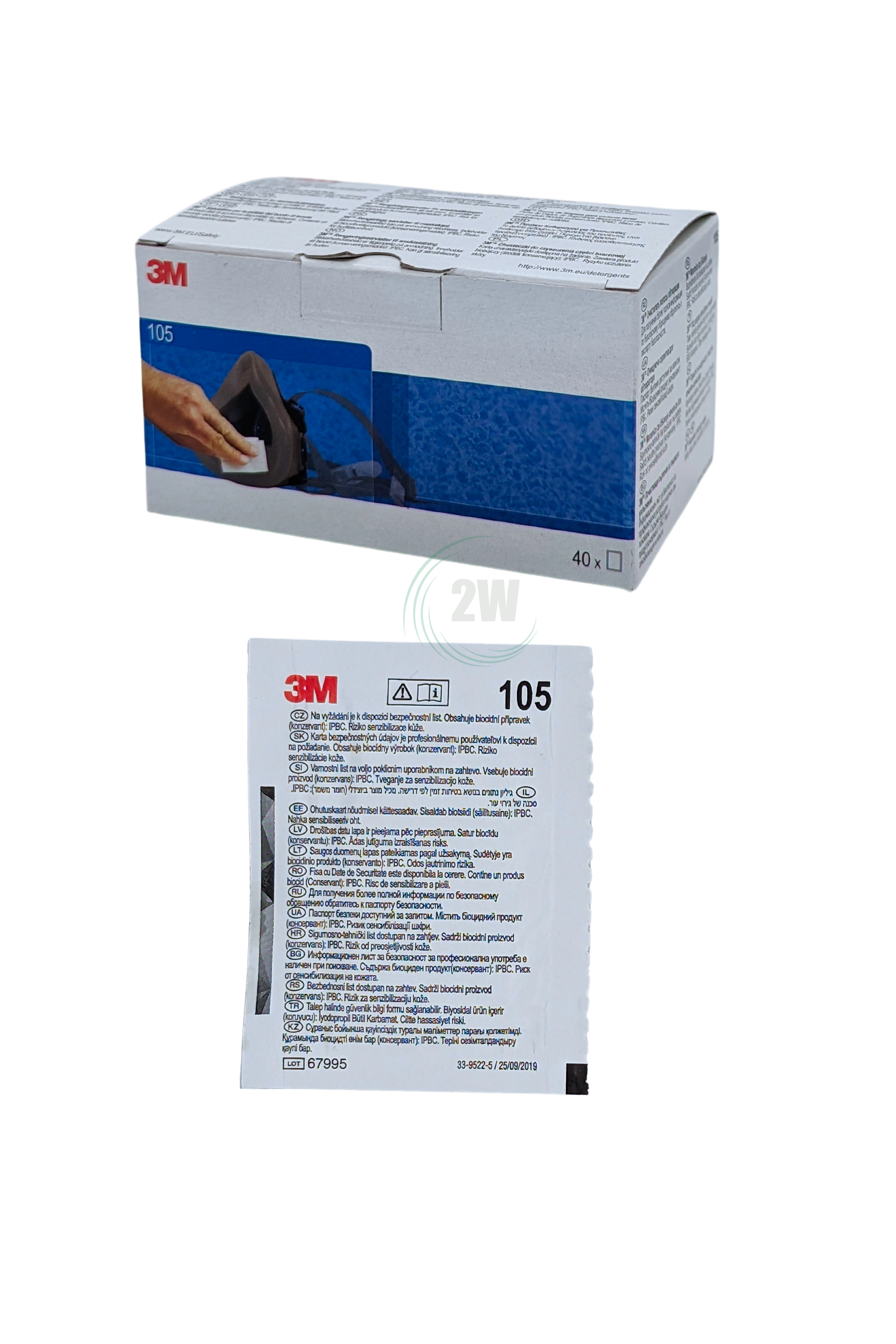 3M 105 Reinigungstuch zur Reinigung der Maskenkörper (40 Stück) 3M 105 Reinigungstuch zur Reinigung der Maskenkörper (40 Stück)