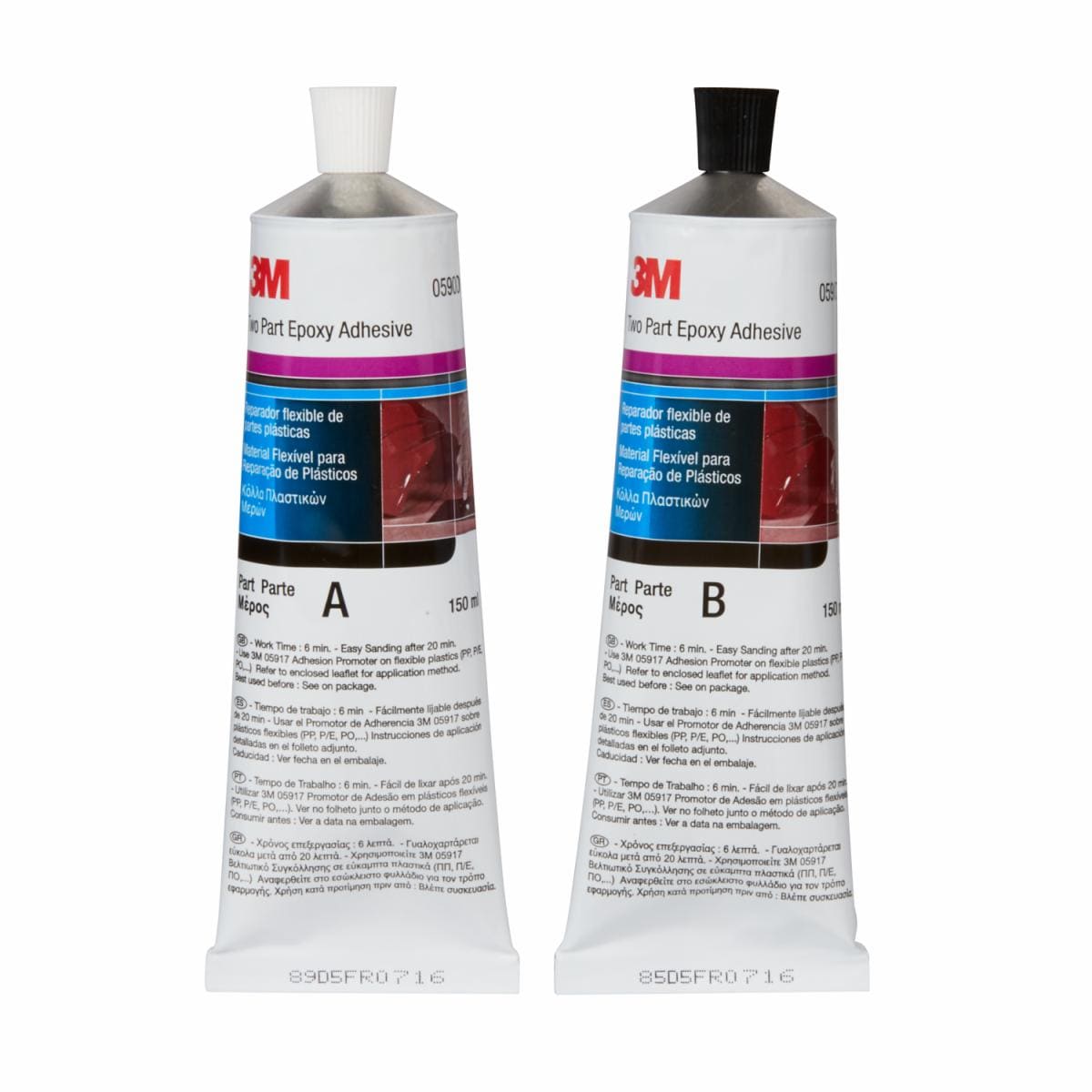 Originales 3M 05900 Tuben-Set mit Komponente A und B, jeweils 150 ml