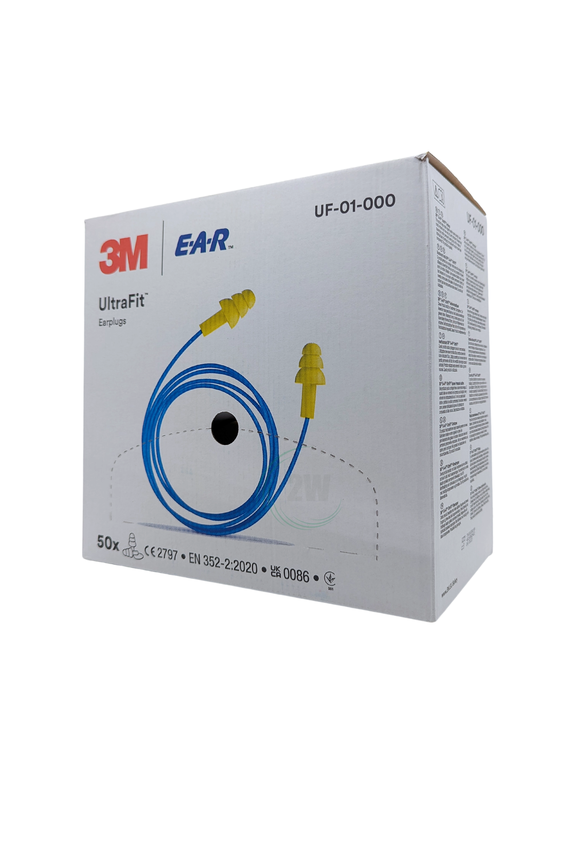 3M UF-01-000 E-A-R Ultrafit Gehörschutzstöpsel 32 dB mit Kordel (50 Stück)
