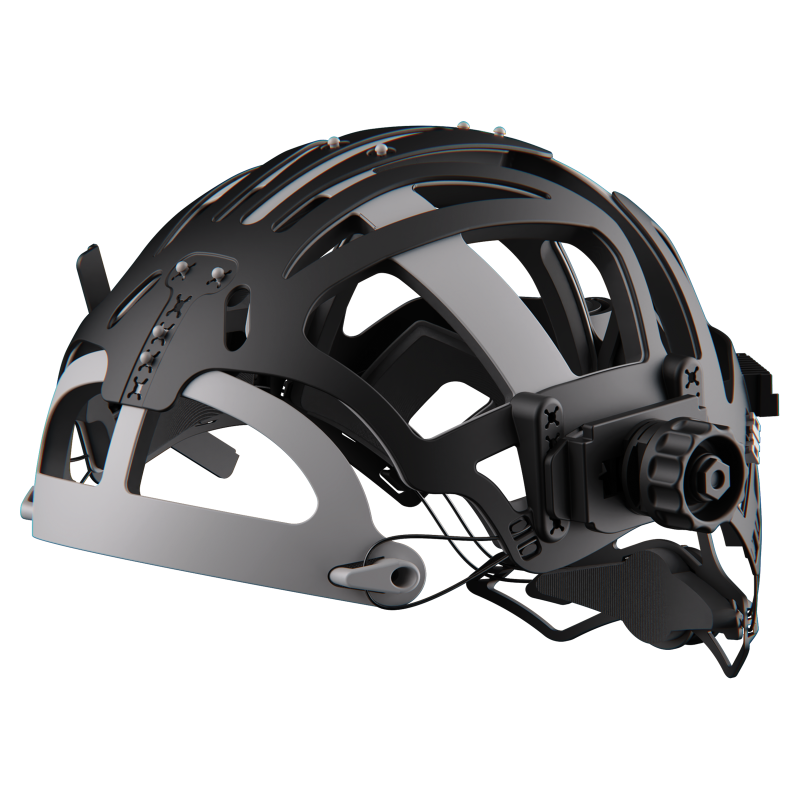 Optrel IsoFit headgear (schwarz, schwarze Knöpfe)