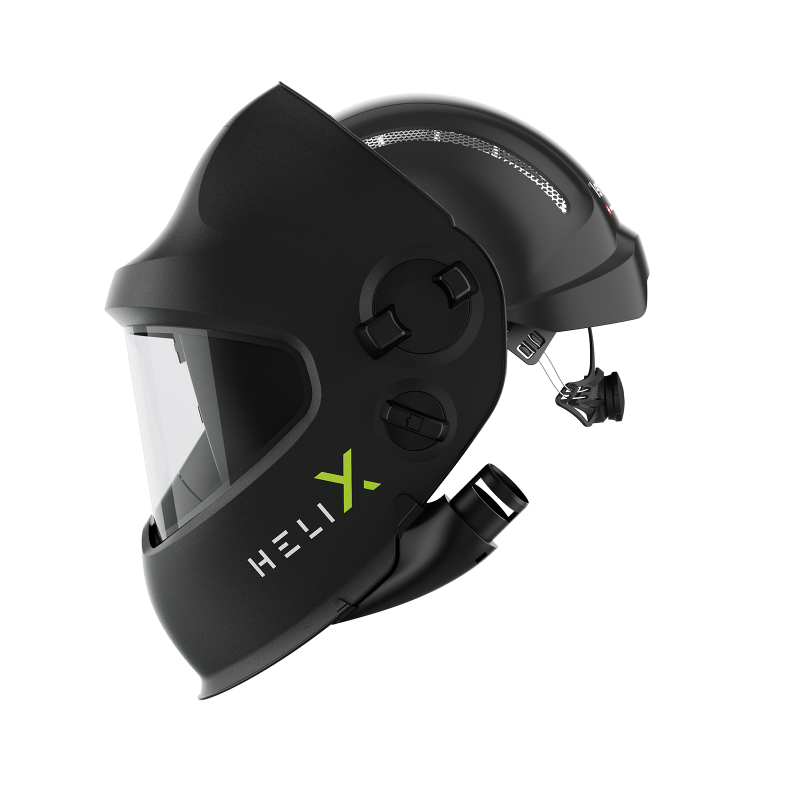Optrel helix pure air quattro Frischlufthelm, mit Industrieschutzhelm