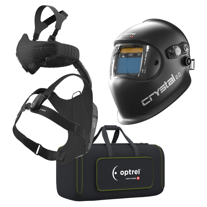 Optrel crystal2.0 schwarz mit swiss air – Komplettset – Artikel 4600.120
