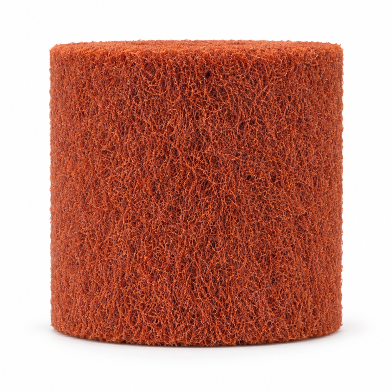 2W Vlies Satinierwalze 100/100/19 mm A CRS Orange