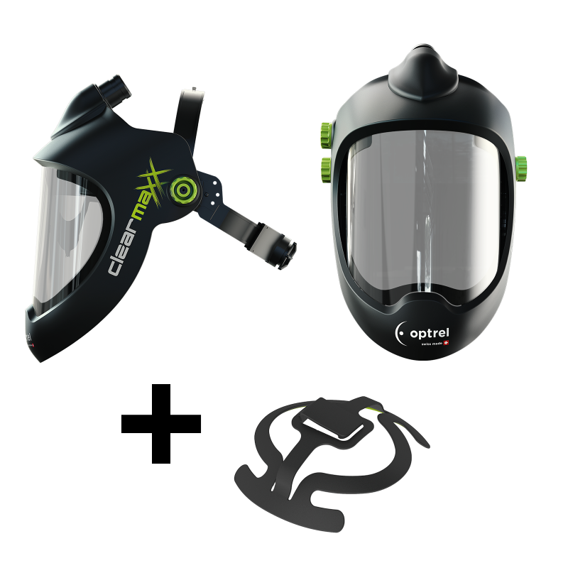 Optrel clearmaxx - Frischluftschleifhelm (e3000/X) mit Kopfauflage HALO - schwarz – Artikel 4900.021