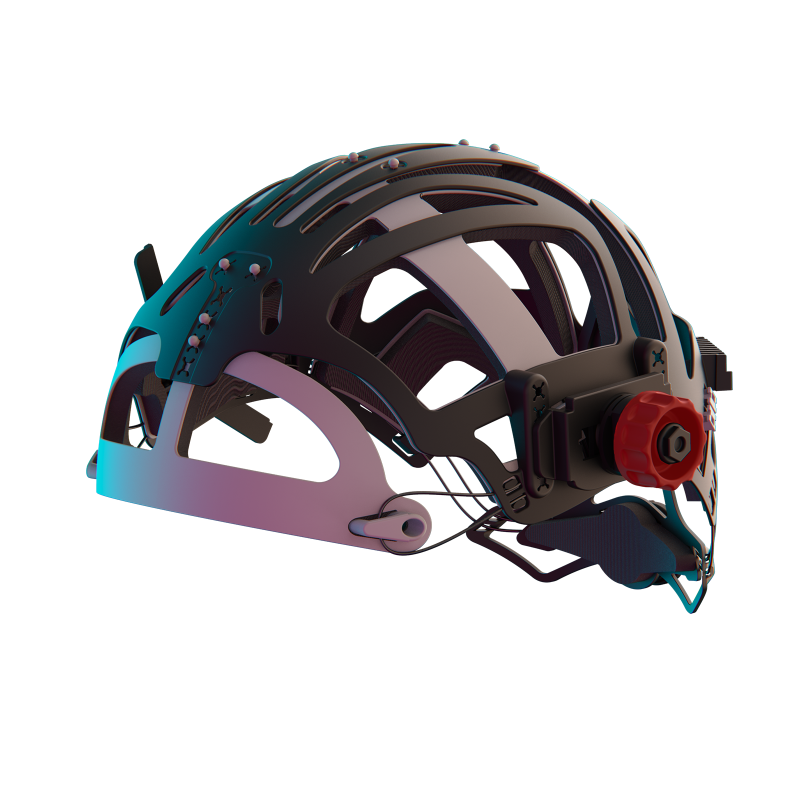 Optrel IsoFit headgear (schwarz, rote Knöpfe) – Artikel 5003.298