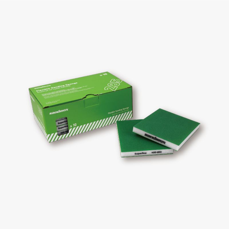 Grüne Sandwox 285 Schleifschwämme Superfine mit zugehöriger 10er-Packung – Originalfoto