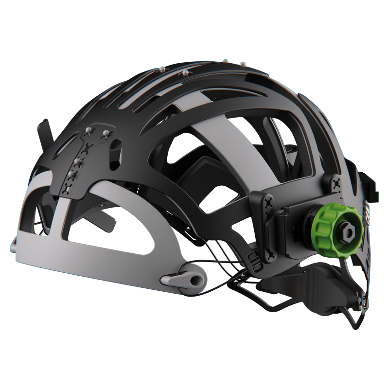 Optrel IsoFit headgear (schwarz, grüne Knöpfe) – Artikel 5003.291
