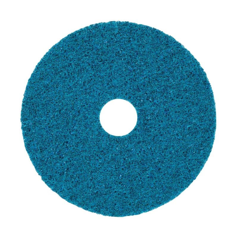 Blaue Scotch-Brite SC-DH Vliesscheibe mit Zentrierloch, 125 × 22 mm