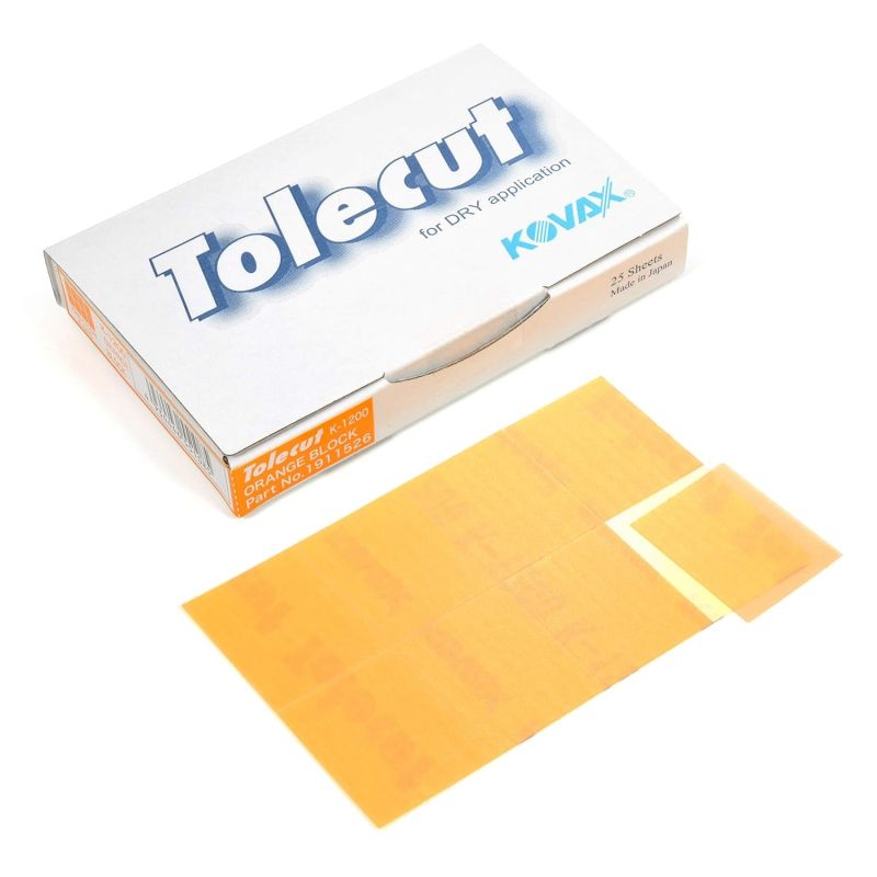 Kovax Tolecut Orange K1200 8-Cut Schleifbogen mit 29 × 35 mm Abschnitten