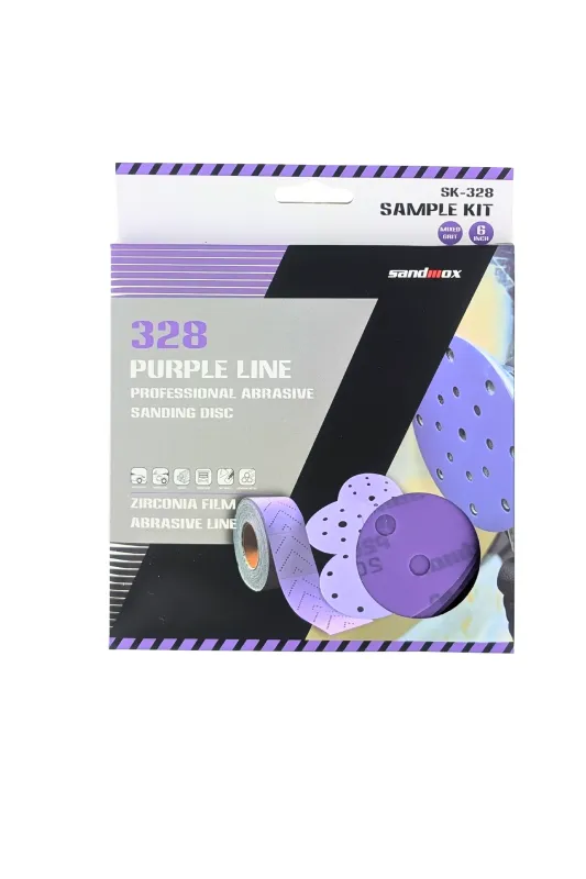 Sandwox 328 Purple Film Schleifset Ø 150 mm, 15-Loch, 10 Stück – Original-Produktabbildung
