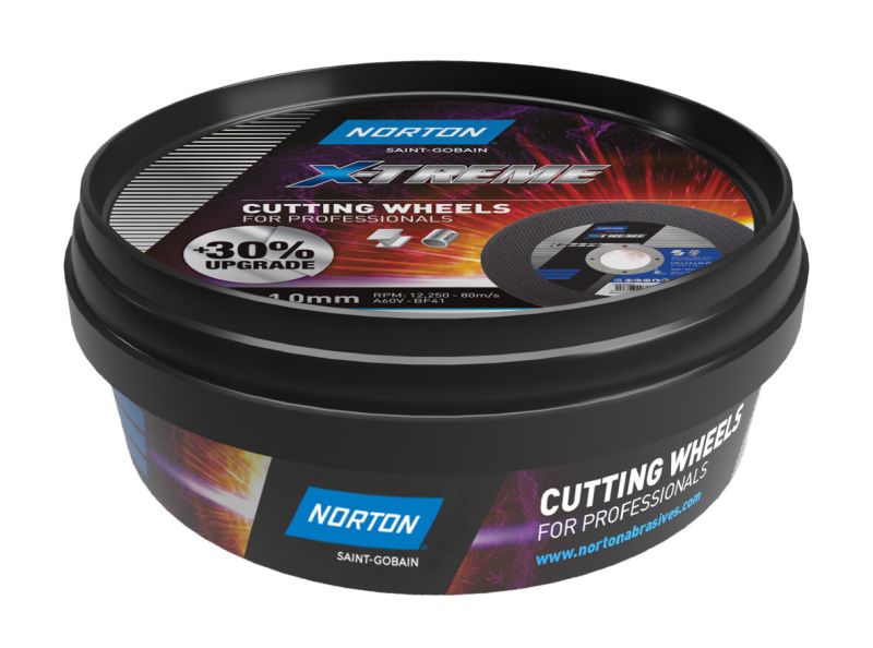 Norton X-Treme 125 × 1 × 22,23 mm A60V, Herstellerdose mit 25 Trennscheiben