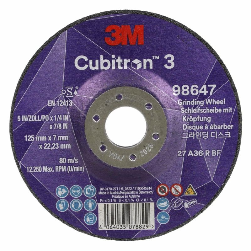 3M Cubitron 3 98647, 125 × 7 × 22,23 mm, Typ 27 – Originalfoto