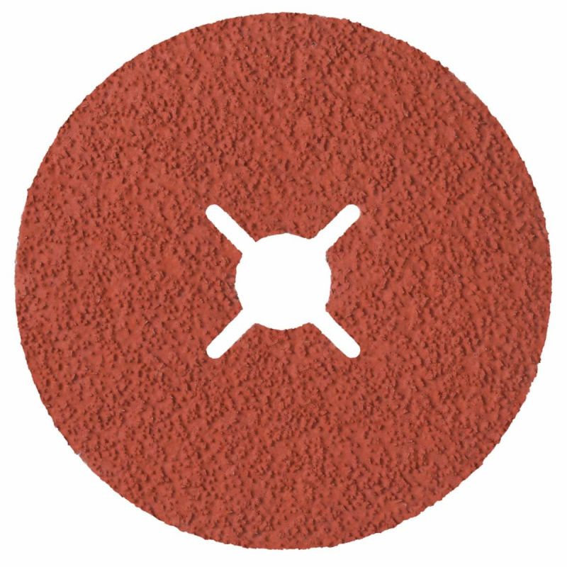 3M Cubitron II 987C Fiberscheibe 125 mm, 36+, grobe Schleifseite mit geschlitztem Mittelloch