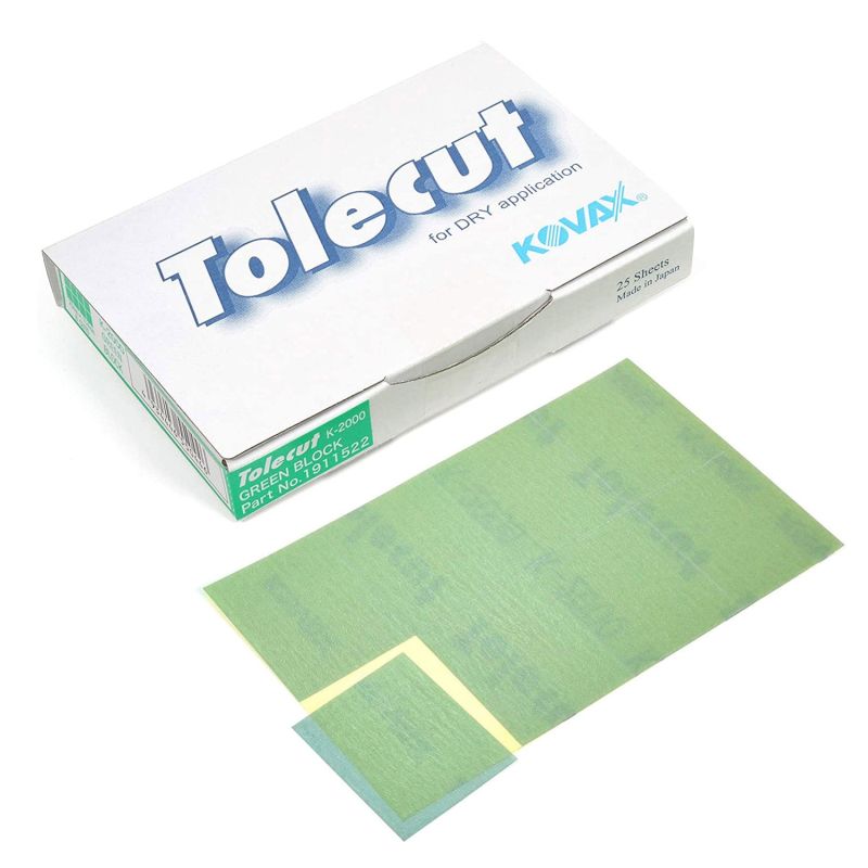 Kovax Tolecut Green K2000 8-Cut Schleifbogen mit 29 × 35 mm Abschnitten