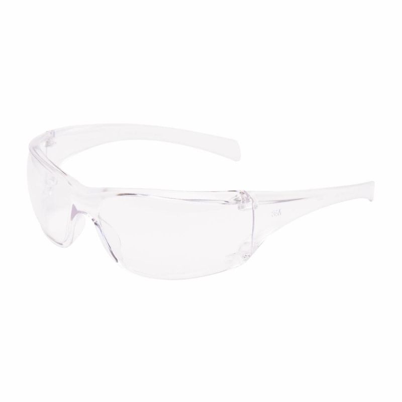 3M Virtua AP 71512-00000 Schutzbrille mit klarer Scheibe und transparenten Bügeln – Originalbild
