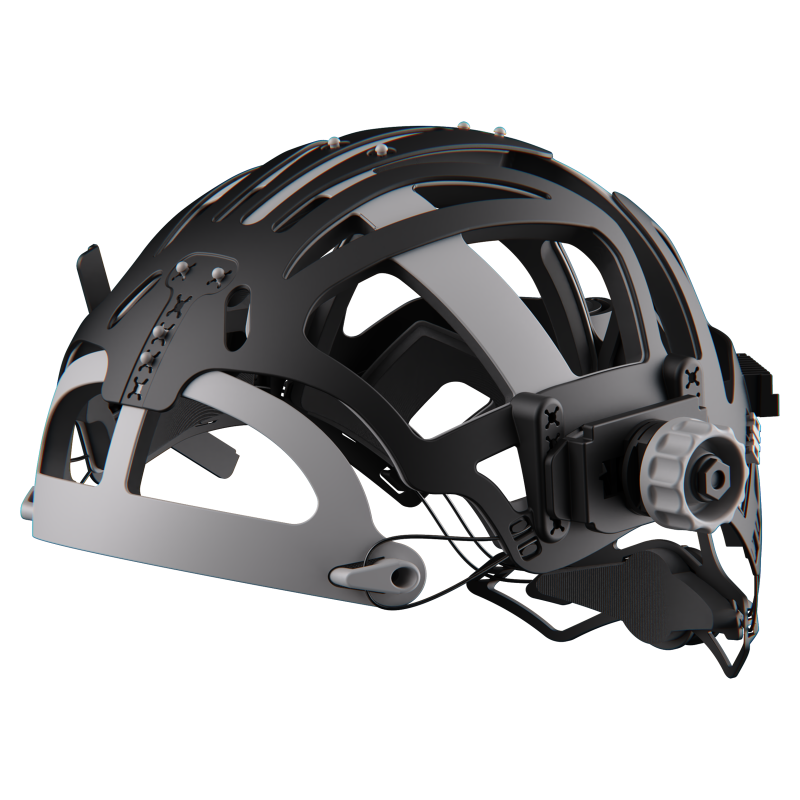 Optrel IsoFit headgear (schwarz, graue Knöpfe) – Artikel 5003.292