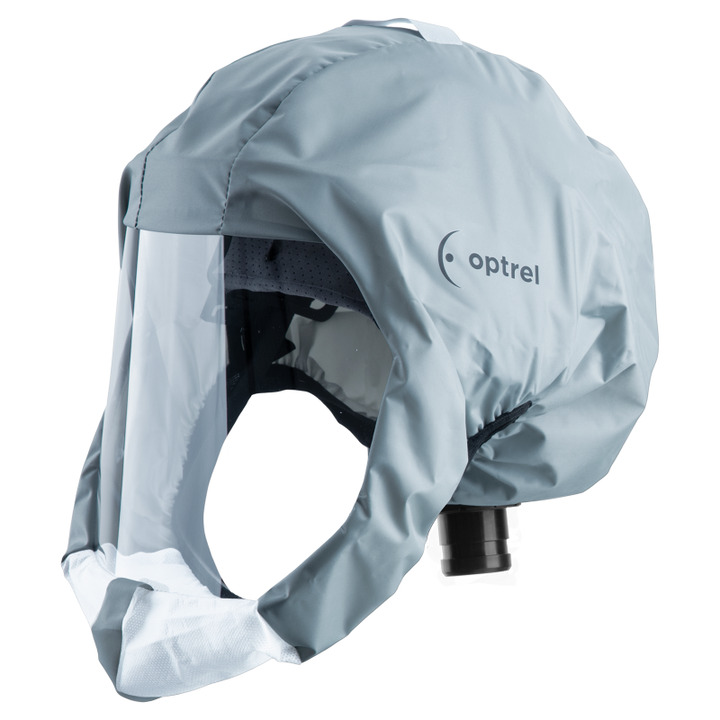 Optrel softhood grau, ultraleichte Atemschutzhaube, kurze Version – Artikel 4900.041