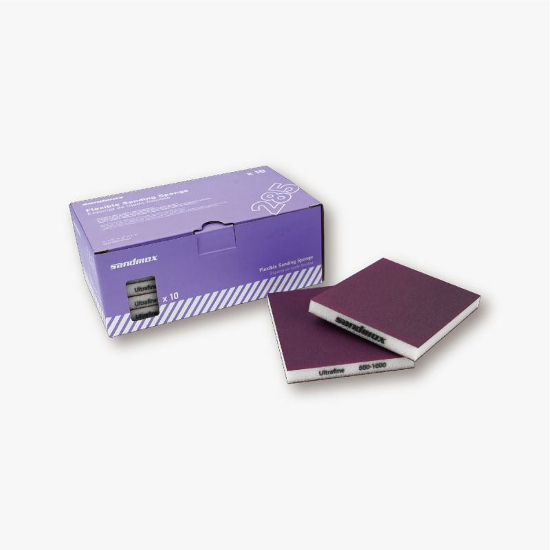 Violette Sandwox 285 Schleifschwämme Ultrafine mit zugehöriger 10er-Packung – Originalfoto
